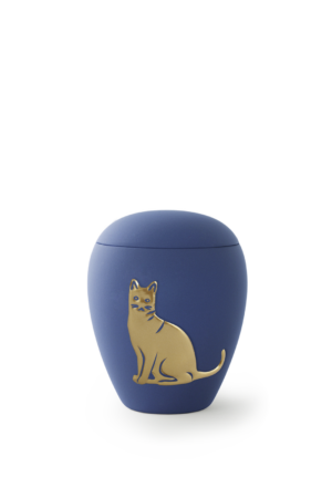 Keramikurne Siena mit Katzenmotiv (in 3 Größen / 8 Farben erhältlich)