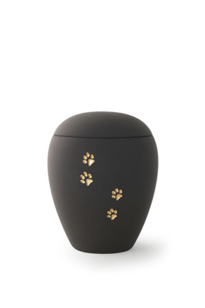 Keramikurne Siena mit Pfötchen (in 3 Größen / 8 Farben erhältlich)