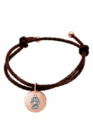 Lederarmband mit originalem Pfotenabdruck (in 3 Farben erhältlich)