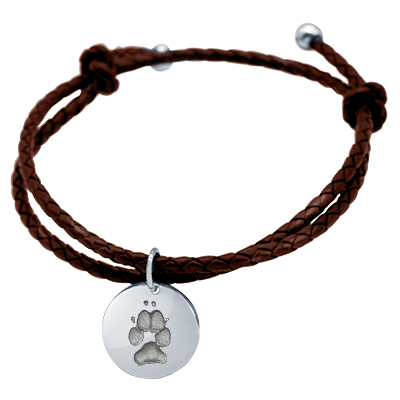 Lederarmband mit originalem Pfotenabdruck (in 3 Farben erhältlich) – Bild 3