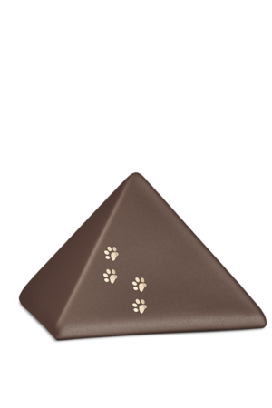 Keramikurne Pyramide mit Pfötchen (2 Größen / 8 Farben)