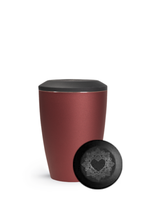 Metallurne Mandala rubin-schwarz (in 3 Größen erhältlich)