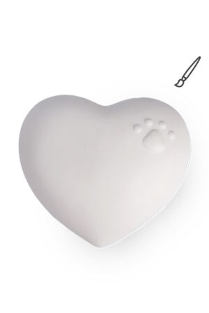 Keramikurne Herz LM100-01 (in 3 Größen erhältlich – bemalbar)