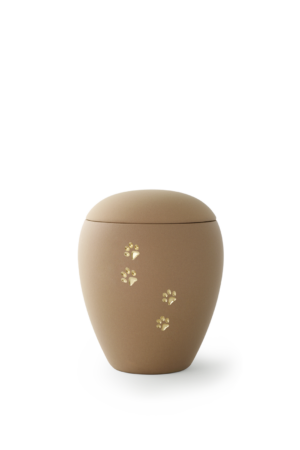 Keramikurne Siena mit Pfötchen (in 3 Größen / 8 Farben erhältlich)