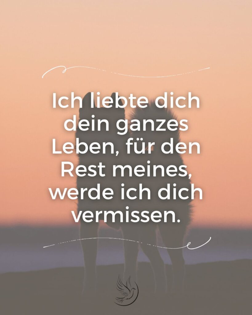 Trauersprüche für verstorbenes Haustier / Trauerspruch Tier / liebevoller Trauerspruch Vierbeiner